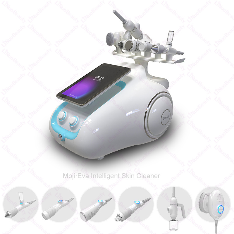 Spa Water Cleaner 6 in 1 Facial Equipment Purifier Hydro Facial Deep Cleaning Brush Mirco Bubble Skin Tightening Face Cleaner