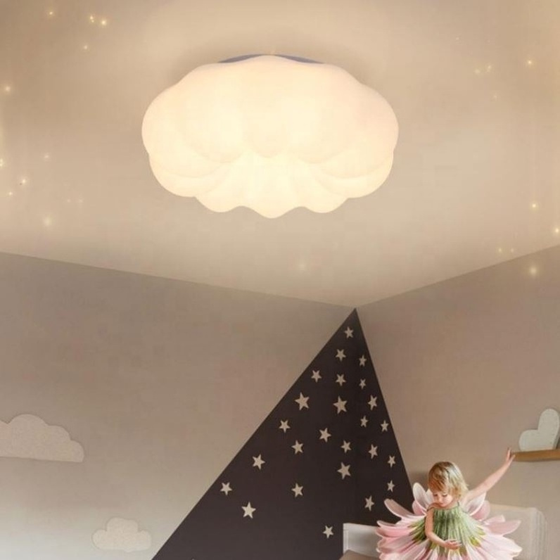 Bedroom lamp master children's room eye protection lamp girls room creative cartoon pumpkin cloud ceiling light