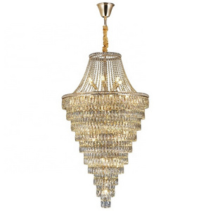 Modern led golden retro lamp light brass mid century ceiling fixture lamps for elegant decoration indoor k9 crystal chandelier