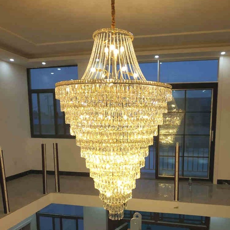 Modern led golden retro lamp light brass mid century ceiling fixture lamps for elegant decoration indoor k9 crystal chandelier