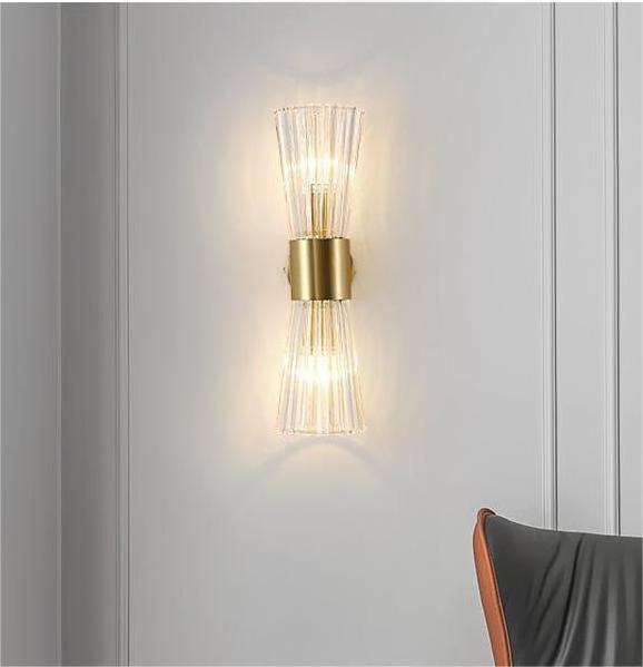 Nordic simple glass wall lamp modern bedroom bedside lamp living room wall light staircase corridor light