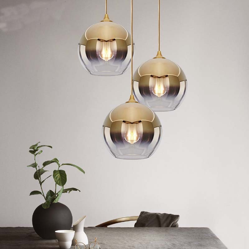 Dining decorative nordic glass Lamp kitchen island led hanging light indoor pendant lamps