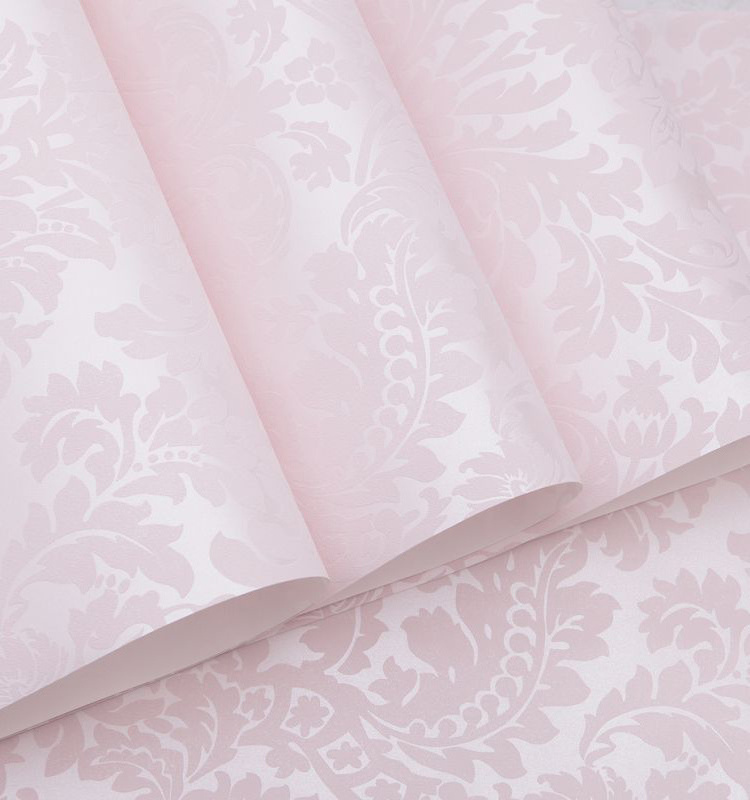 Hot selling pink flower home decor wallpaper for bathroom waterproof