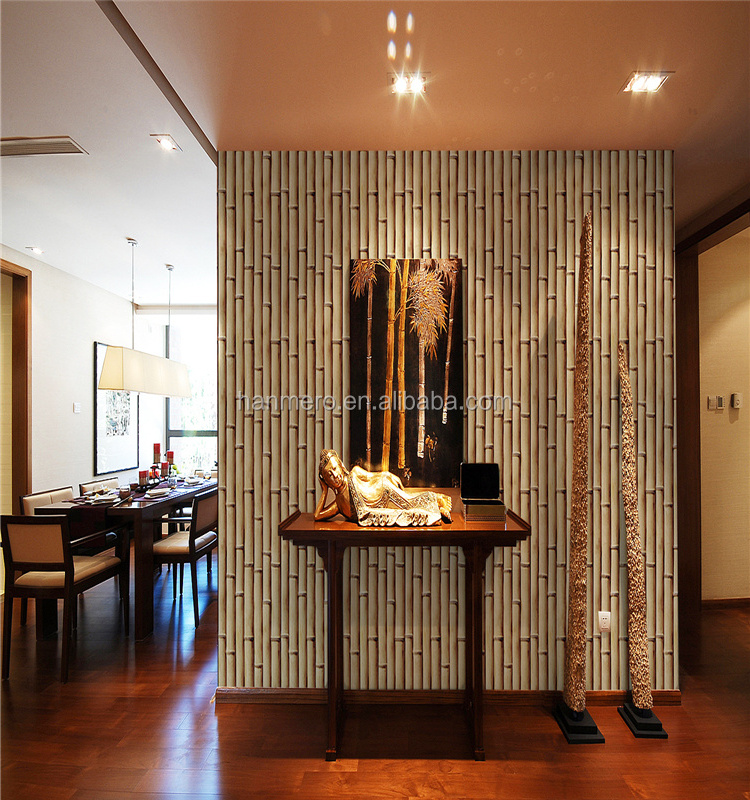 cheap price mould-proof bamboo 3d nature wallpaper for hallways