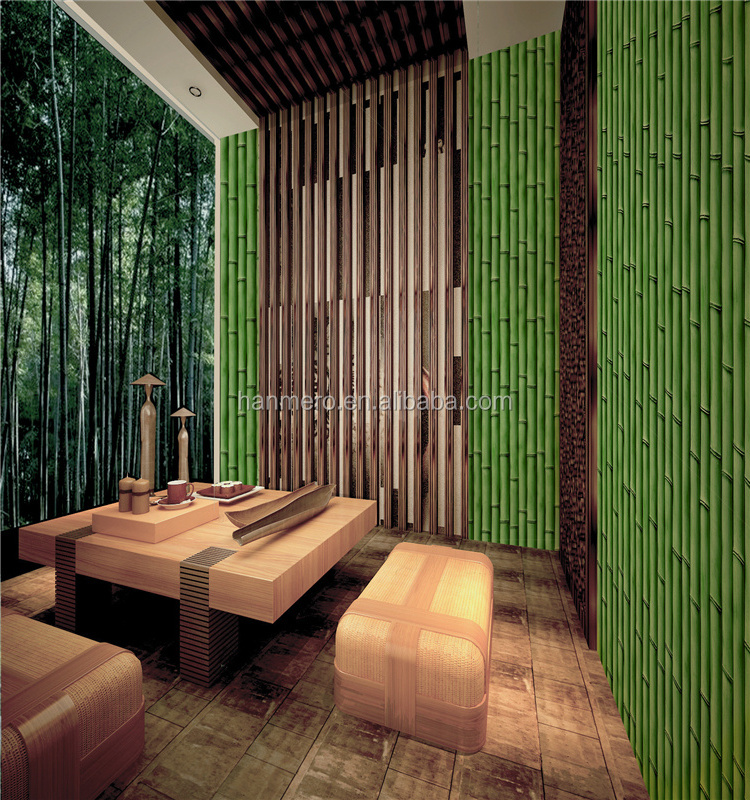 cheap price mould-proof bamboo 3d nature wallpaper for hallways