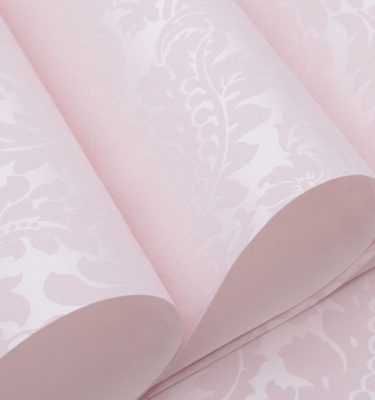 Hot selling pink flower home decor wallpaper for bathroom waterproof