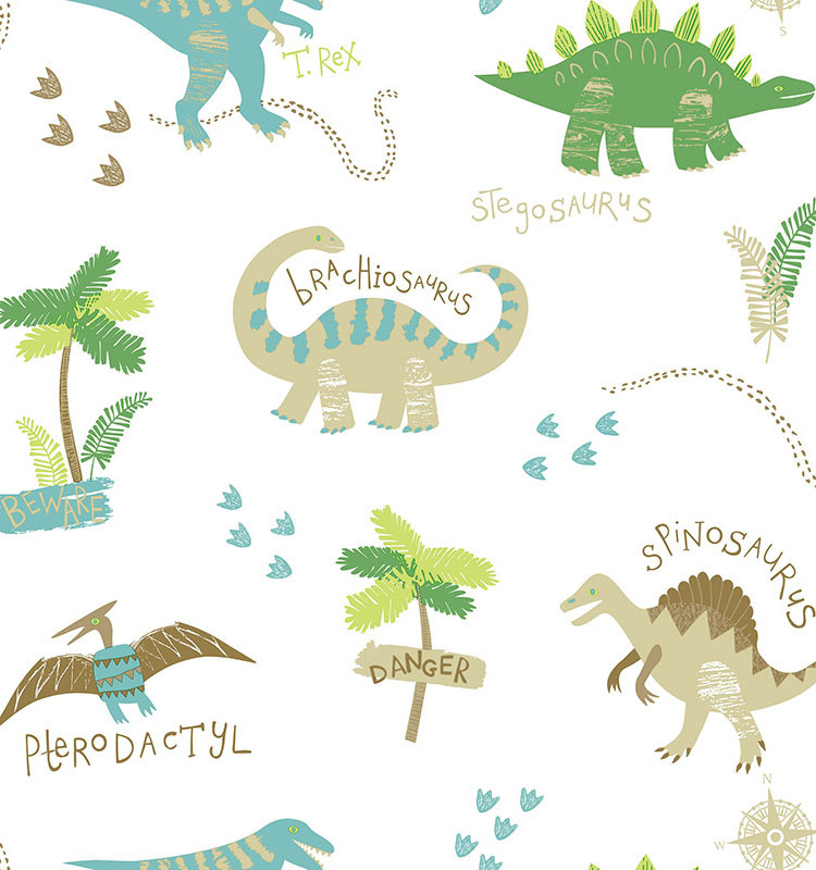 Decorative Dinosaur Non-woven Children Room Cute Babies Wallpaper