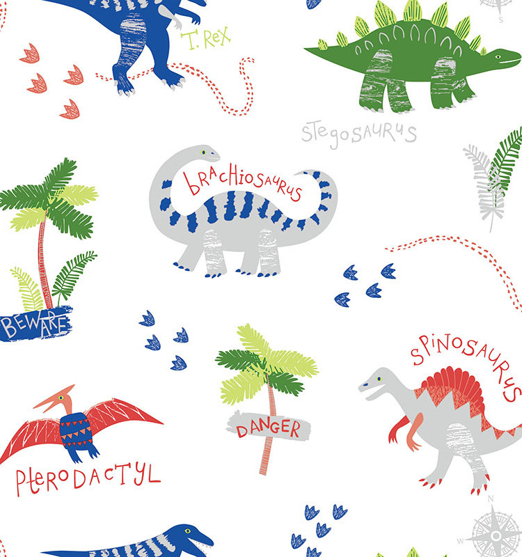 Decorative Dinosaur Non-woven Children Room Cute Babies Wallpaper