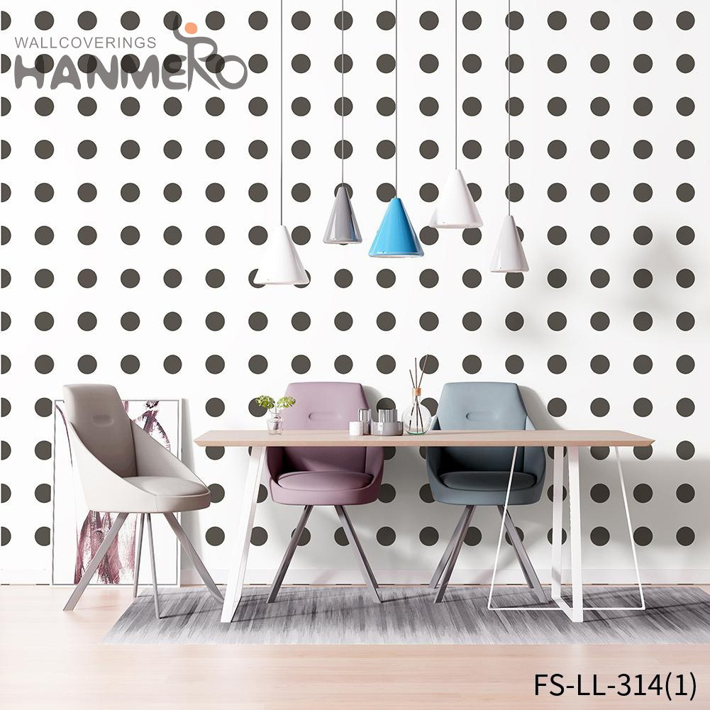 Black White Polka Dot Wallpaper Circle Pattern Geometric Wallpaper Peel and Stick Nonwoven Wall Decor for kids bedroom