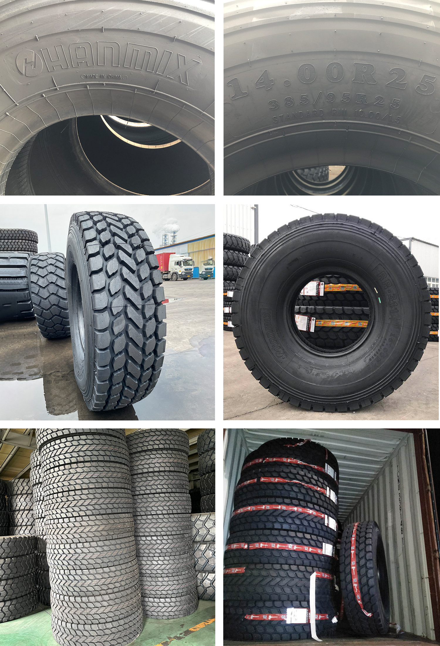 HANMIX Radial Truck Cross Country Tires 16.00R20 425/95R20 OTR Tyre