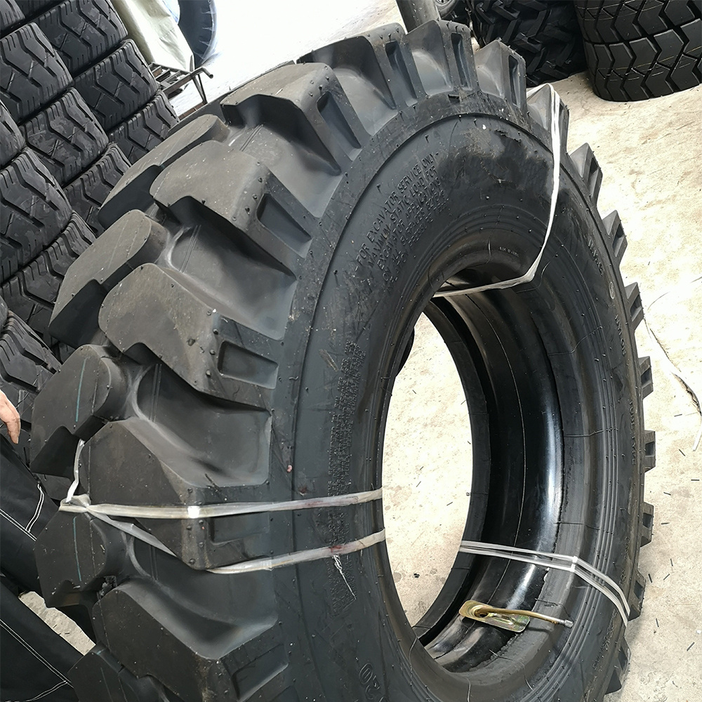 Hanmix Industrial Bias Tire RW-711 Tubeless Tyre Excavators in Road Construction Works Soft and Muddy Ground Cheap Price