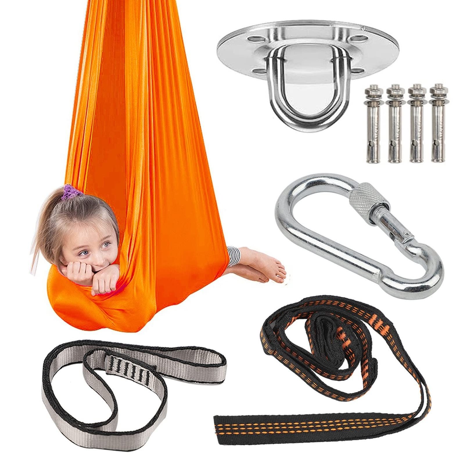 Kids Aerial Yoga Hammock Elastic Anti-gravity Swing For Inoutdoor Children Sensory Training Hanging Chair