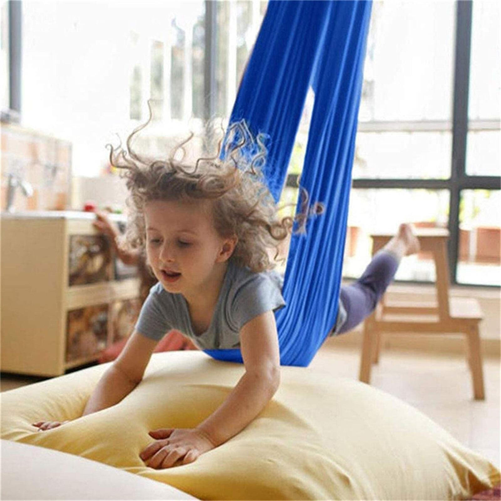 Multifunctional Elastic Kids Children Hanging Cuddle Wrap Swing Seat for Autism ADHD ADD Therapy Aerial Yoga Hammock