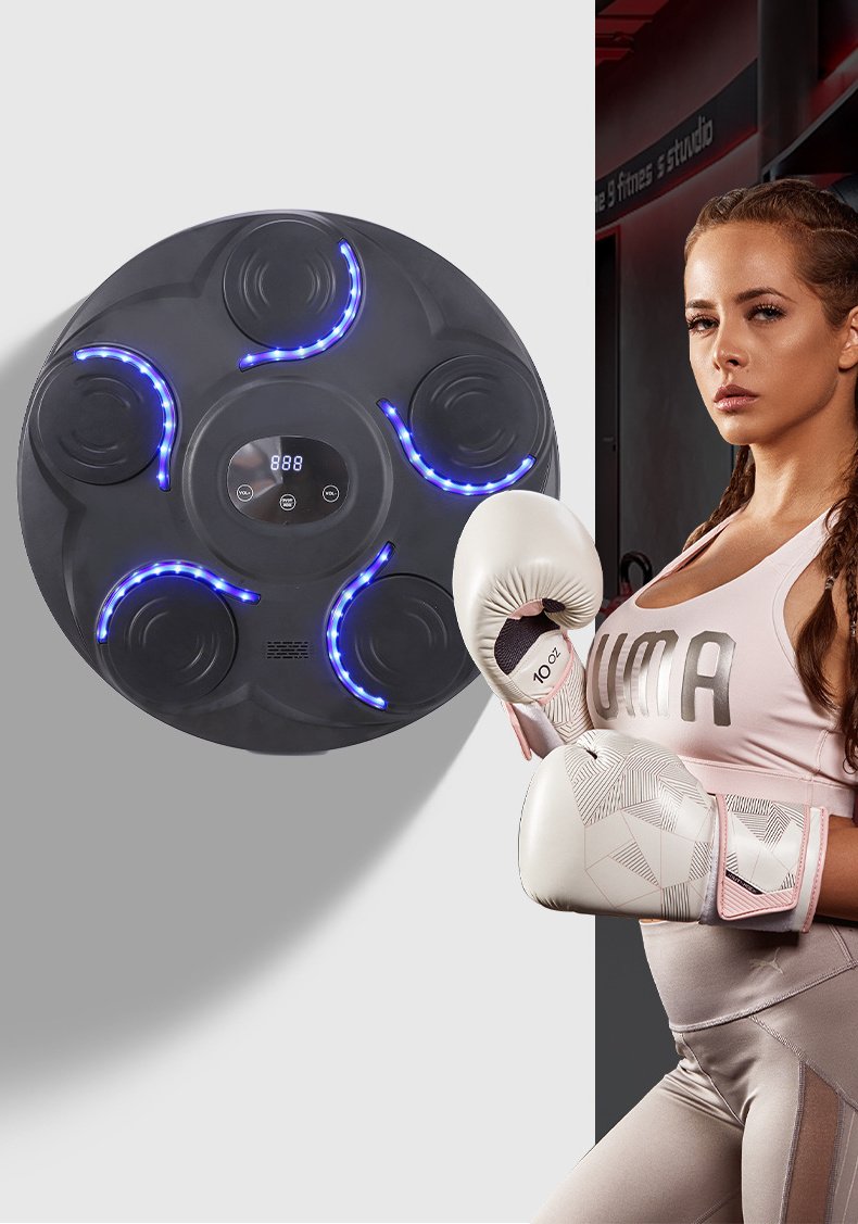 Bluetooth Training Machine with LED Electronic Wall Mounted Home Workout Boxing Target Machine for Adults and Kids