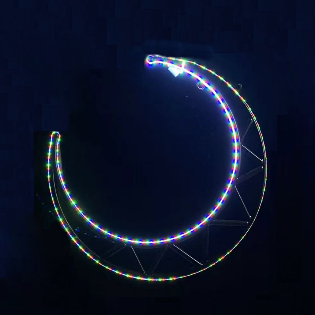 Complete LED Aerial Moom Lyra Hoop Set with Carabiners Daisy Chain Pose Guide for Aerial Yoga Swing for Sports Entertainment