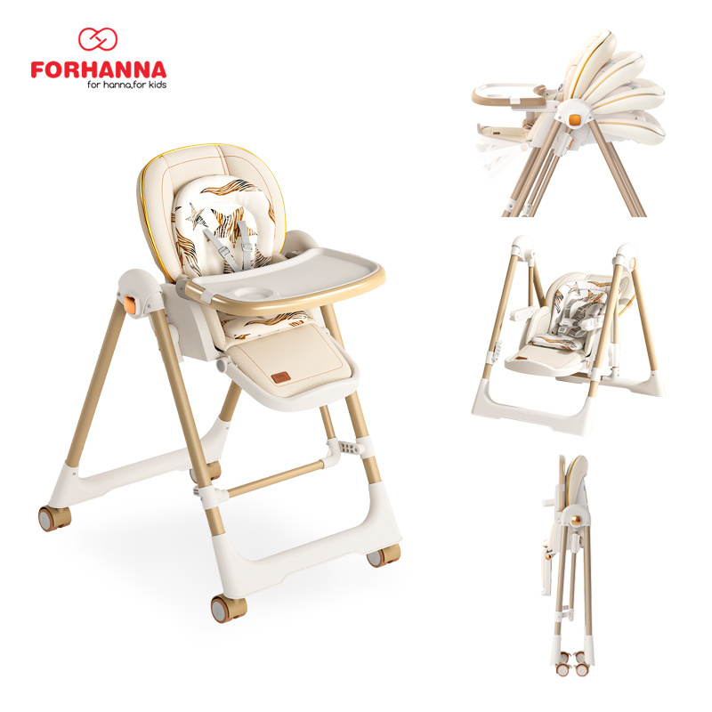 2024 EN 14988 Rocking SWING  Multifunctional Portable Home Dining Baby High Chair