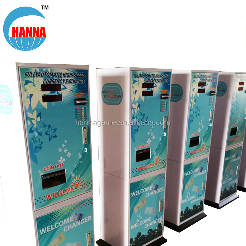 Automatic token changer machine and coin changer vending machine for shopping mall , amusement park and laundry room