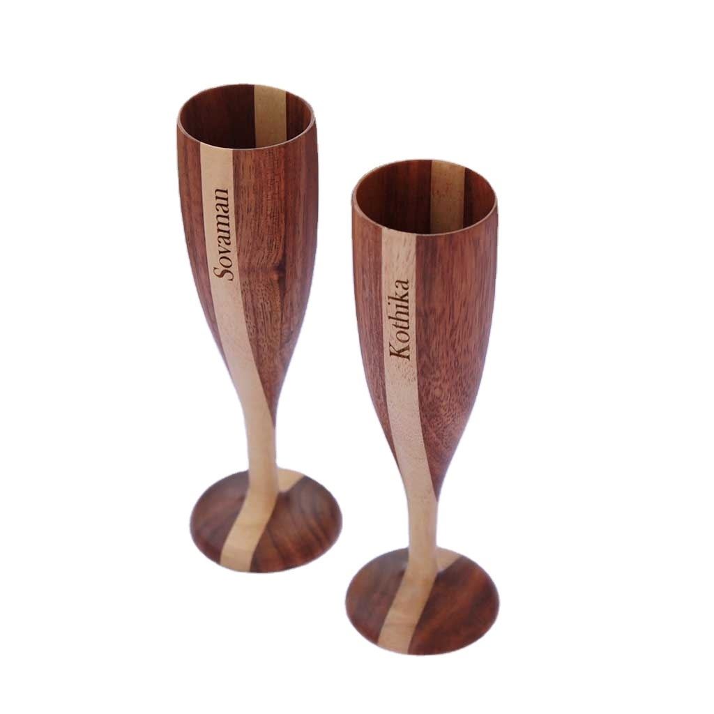 High Quality Handmade Wooden Wine Goblet Drinking Cup Water Cup Handmade Wooden Wine Glass Glasses Wine Goblet tumbler  cups