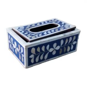 resin and bone inlay tissue box hand carved tray tissue box available at very cheap price from united trade world