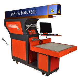 Hanniu 400*400mm 600*600mm Large Format Co2 Dynamic Focusing Laser Marking Machine Mark Acrylic Wood MDF Laser Marker