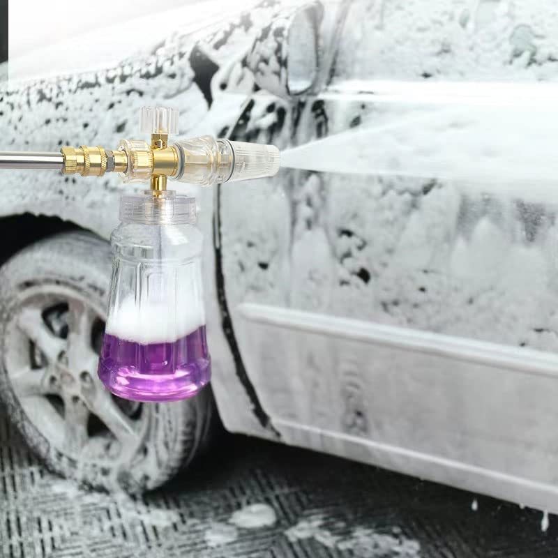 Foam Cannon - Pressure Washer Gun with 1/4 Inch Quick Connect and Adjustable Nozzle Car Wash Sprayer with 1 L Bottle,