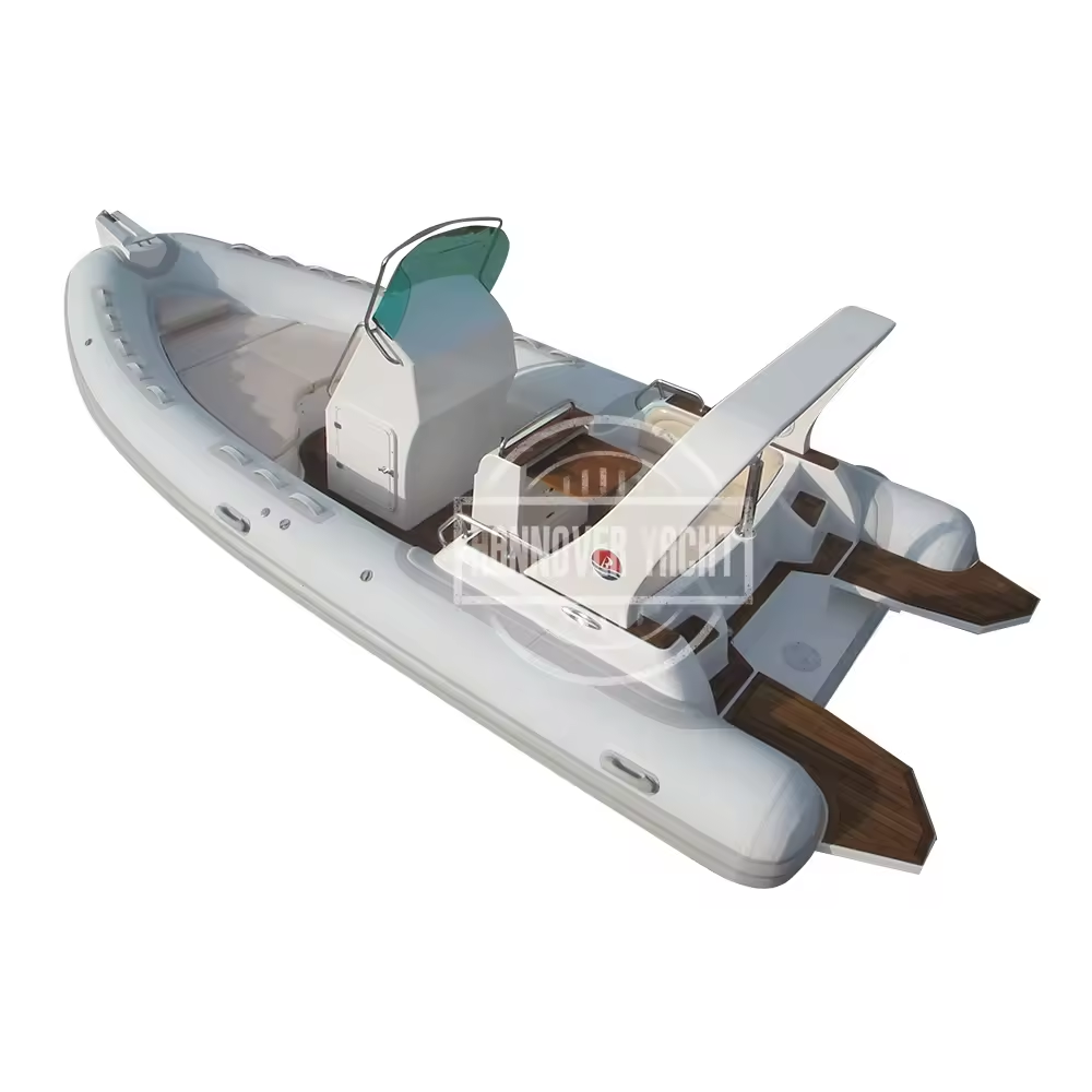 Luxury yachting pro 6.5 boat 6.8m fiberglass hull rib boat for 12 passengers