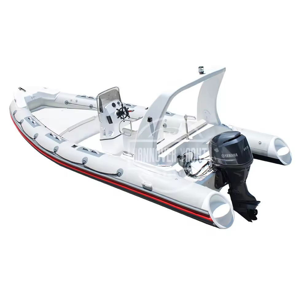 Luxury yachting pro 6.5 boat 6.8m fiberglass hull rib boat for 12 passengers