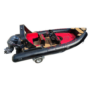 Best-selling boat fiberglass 22ft fishing inflatable boat with steering wheel rib boat hypalon 680