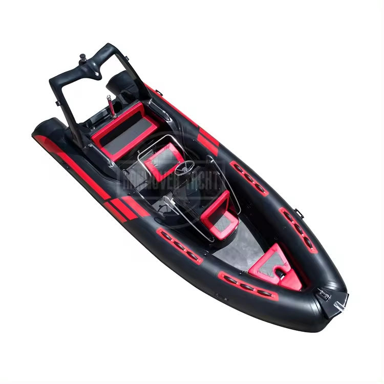 Best selling  boat aluminum 19ft fishing inflatable boat with steering wheel rib boat hypalon 580