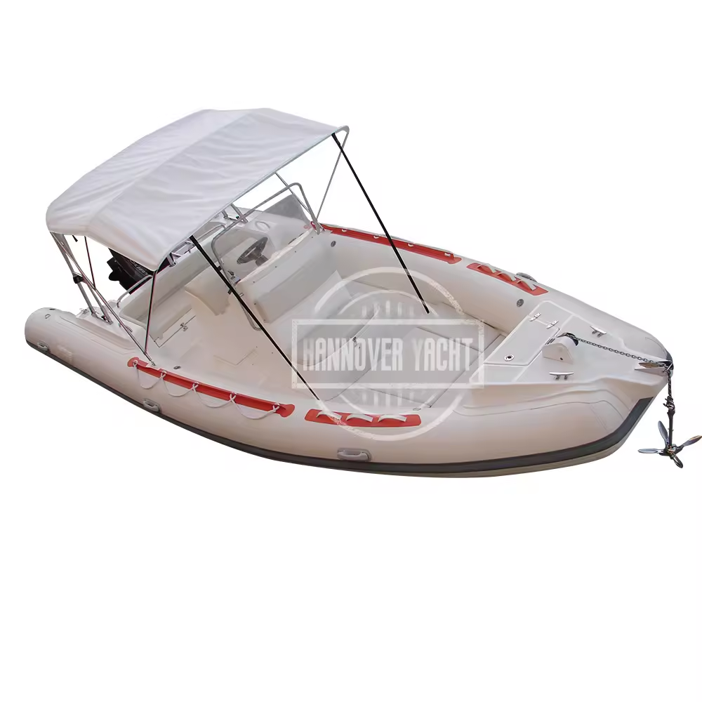 Luxury yachting pro 6.5 boat 6.8m fiberglass hull rib boat for 12 passengers