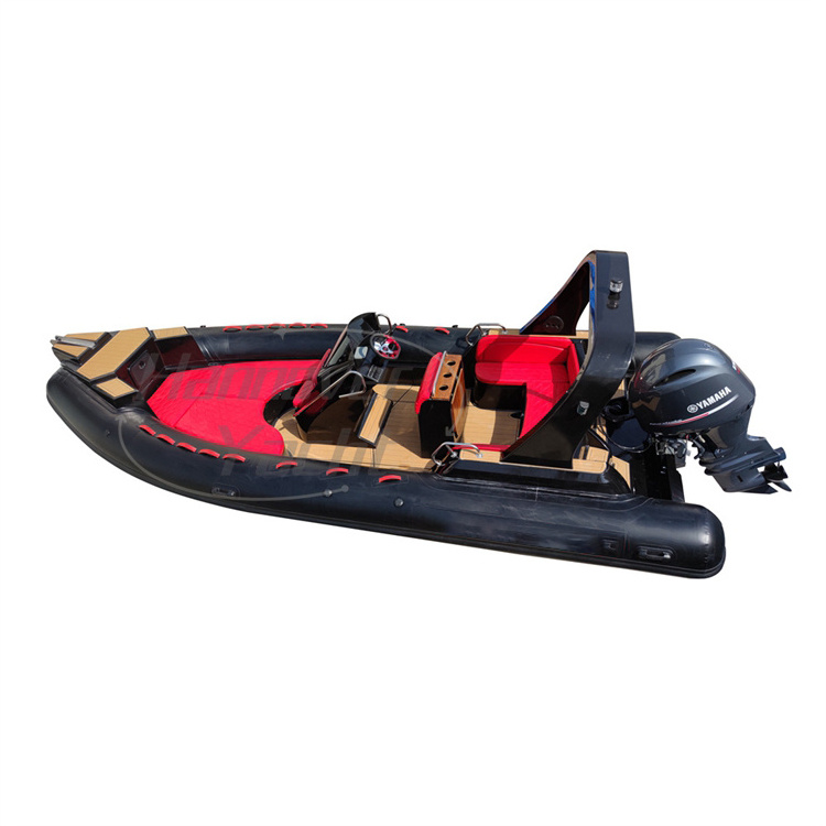 Best-selling boat fiberglass 22ft fishing inflatable boat with steering wheel rib boat hypalon 680