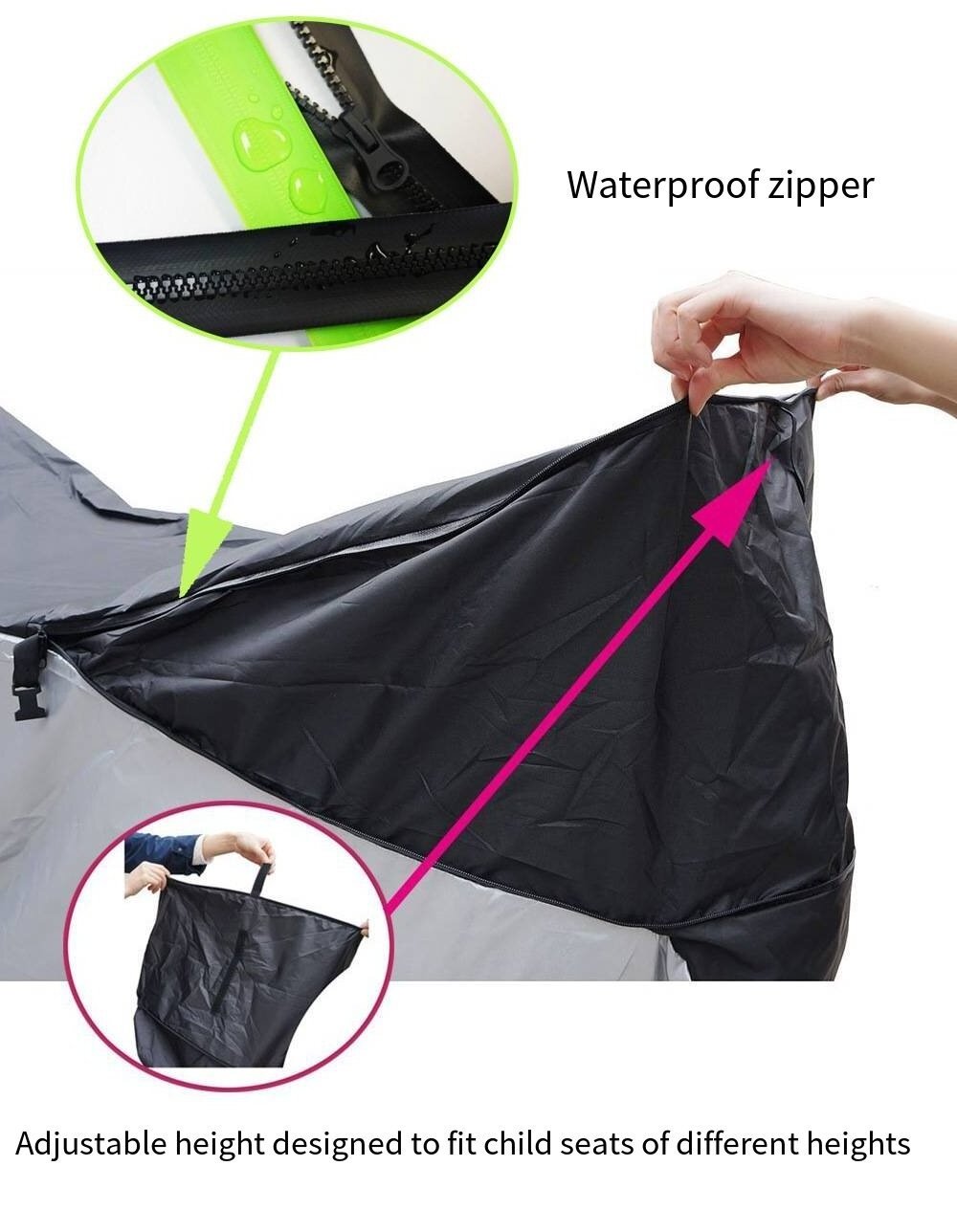 Explosive high quality durable easy to carry bike cover outdoor rain and dust proof front wheel metal ring anti-theft hole