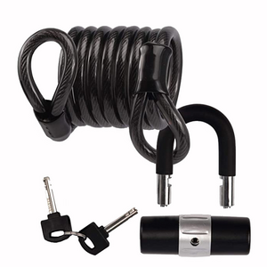 Factory 1.2m U-Shape Padlock Electric Bike Lock Multi-Functional Steel Cable Straight Hair Combination Anti-Theft Lock PVC