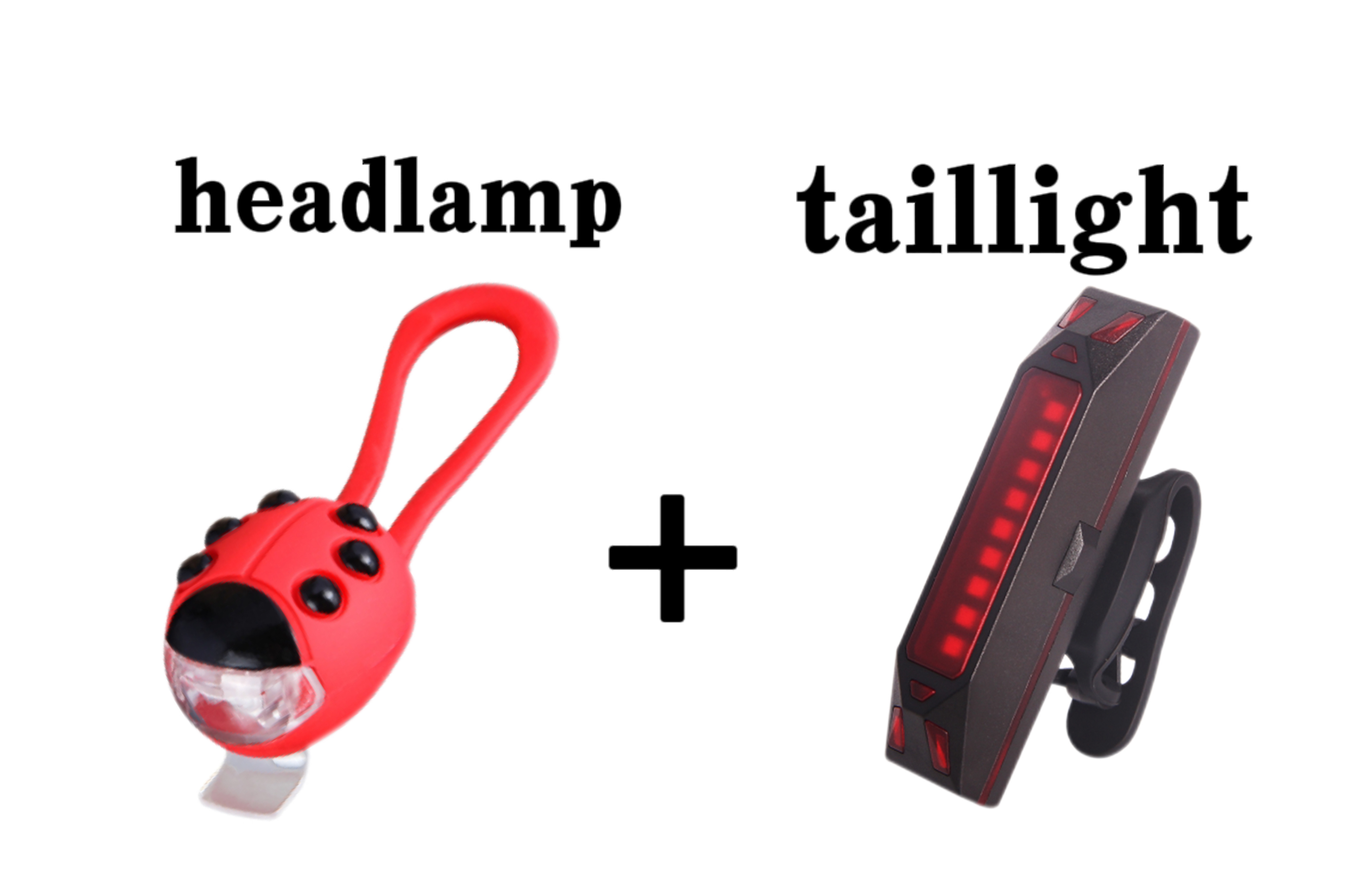 Hannuo Cartoon Ladybug Lights and Flowing Taillight Sets Make Your Night Riding Bike Accessories Safer Battery Leds Red 37 G