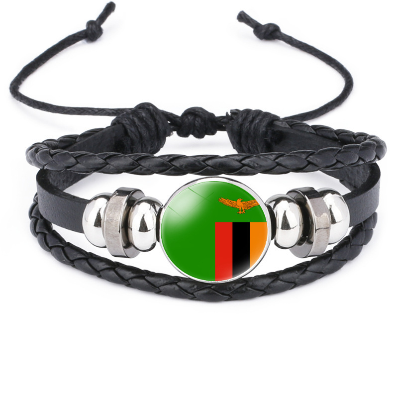 Hn Wholesale Ivory Coast Flag Bracelet World National African Flag Bracelet for World Cup Fans