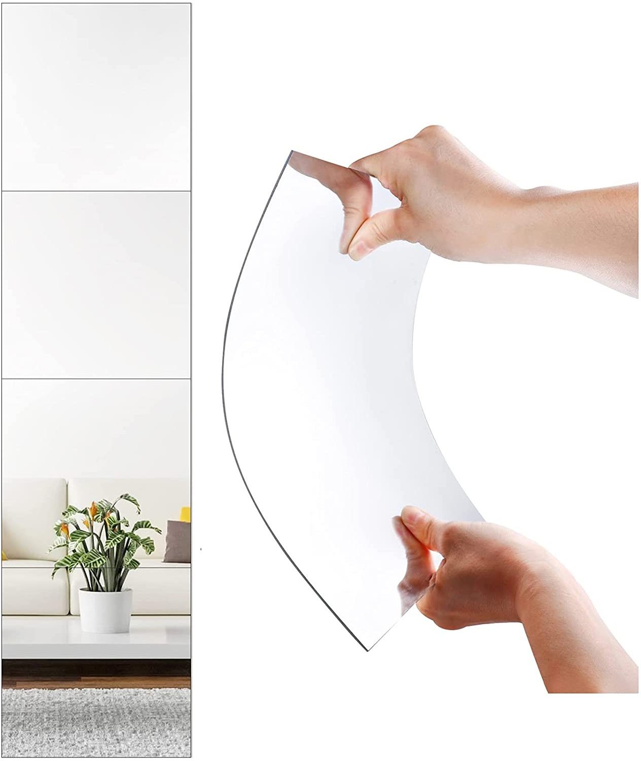 High Quality Square Non Glass Safety Adhesive 3d Acrylic Mirror Wall Mirror Stickers Mirror Sheet Wall Sticker for Home Decor