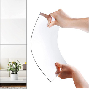 High Quality Square Non Glass Safety Adhesive 3d Acrylic Mirror Wall Mirror Stickers Mirror Sheet Wall Sticker for Home Decor