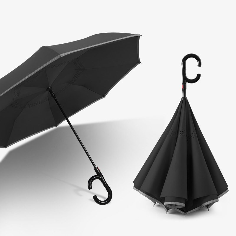 Hn Custom Outdoor Umbrella Upside-Down Inside Out Umbrella Uv Protection Reversed Modern Umbrella With Logo