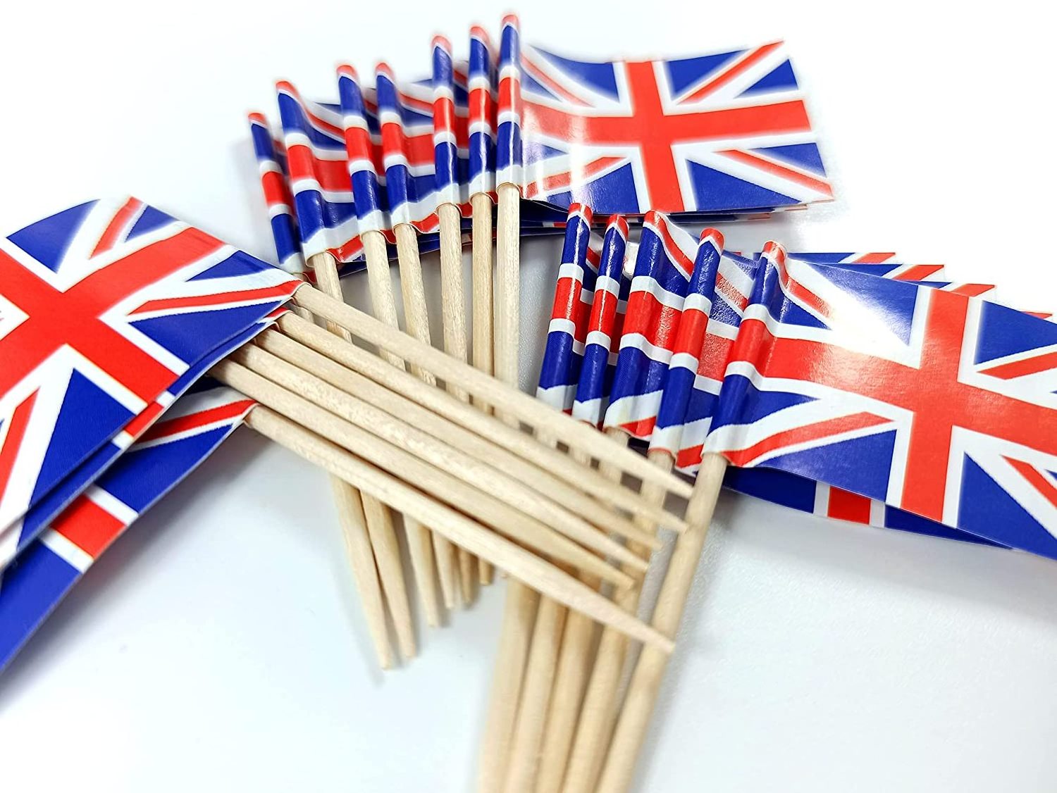 Sandwich Toothpick Flags Decorative Bamboo Toothpicks Cocktail Flags Burger Kraft Paper Toothpick Flags for Food Decoration