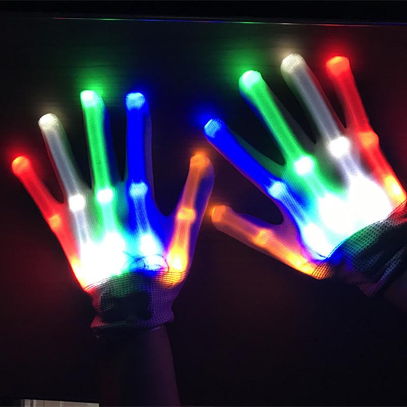 High Quality Kids Toy Flashing Led Light Gloves Light up Gloves for Halloween Christmas Birthday Parties