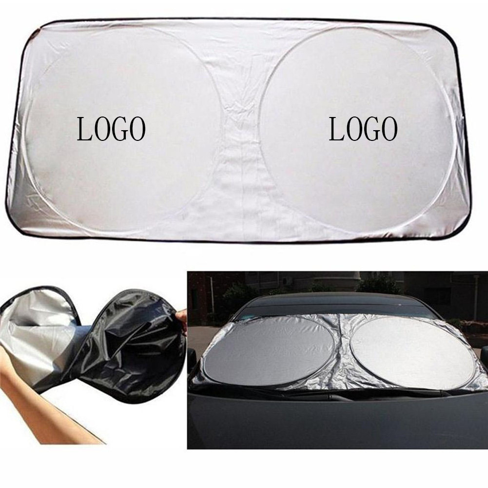 Hannuo Factory Wholesale Custom Logo Printing Universal Car Window Sun Shade Curtain Car Sun Shade Front Windshield