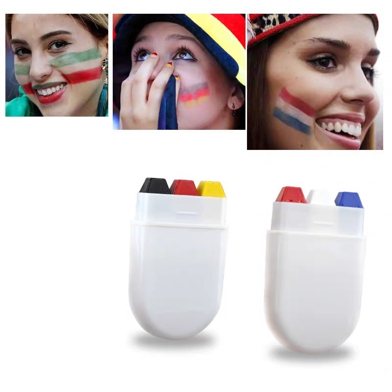 HN High Quality Customized Logo Country Flag Football Fans Sports Face Paint for Event