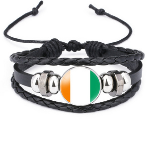 Hn Wholesale Ivory Coast Flag Bracelet World National African Flag Bracelet for World Cup Fans