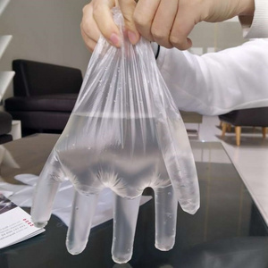 Factory Price from Vietnam Polyethylene Clear Transparent Pe Ldpe Poly Food Service Disposable Plastic Gloves