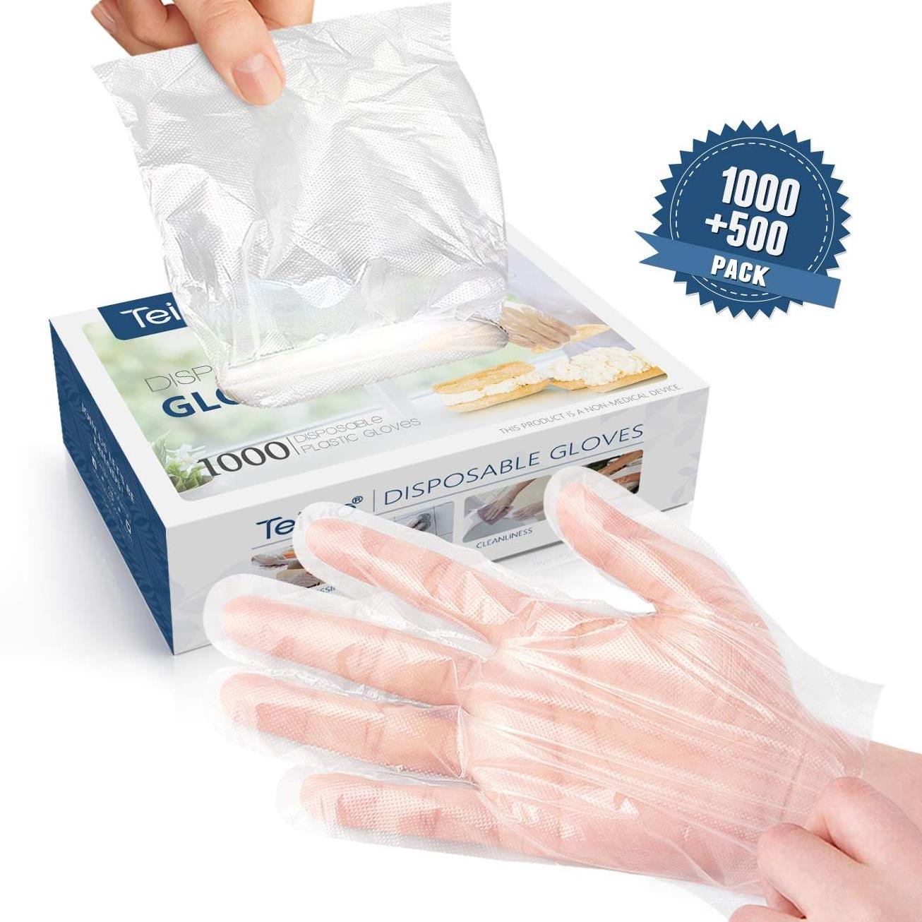 Factory Price from Vietnam Polyethylene Clear Transparent Pe Ldpe Poly Food Service Disposable Plastic Gloves