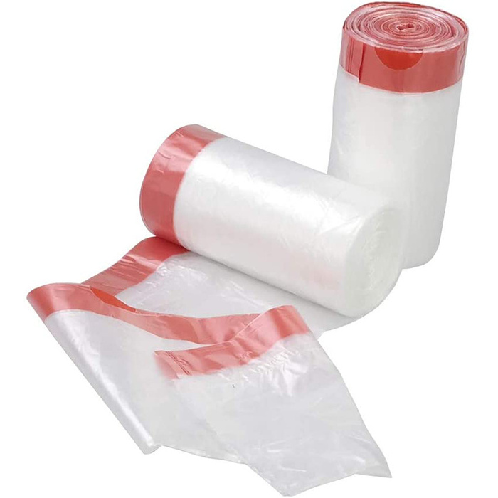 White Plastic Drawstring Garbage Bag All Storages Different Sizes Kitchen Bag Made In Viet Nam Factory Direct Affordable Price