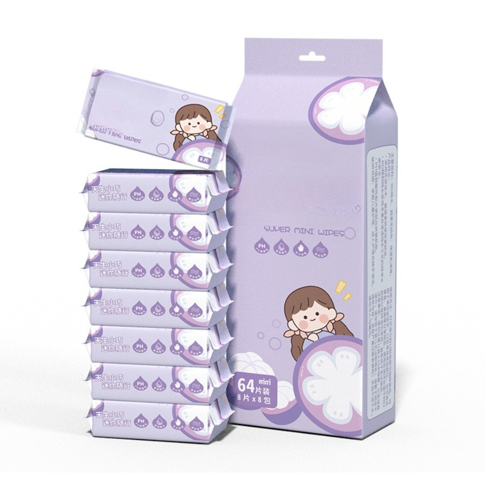 OEM Portable Household Packaged Natural Baby Wipes Pacifier Wipes Bamboo Diaper Butt Wipes