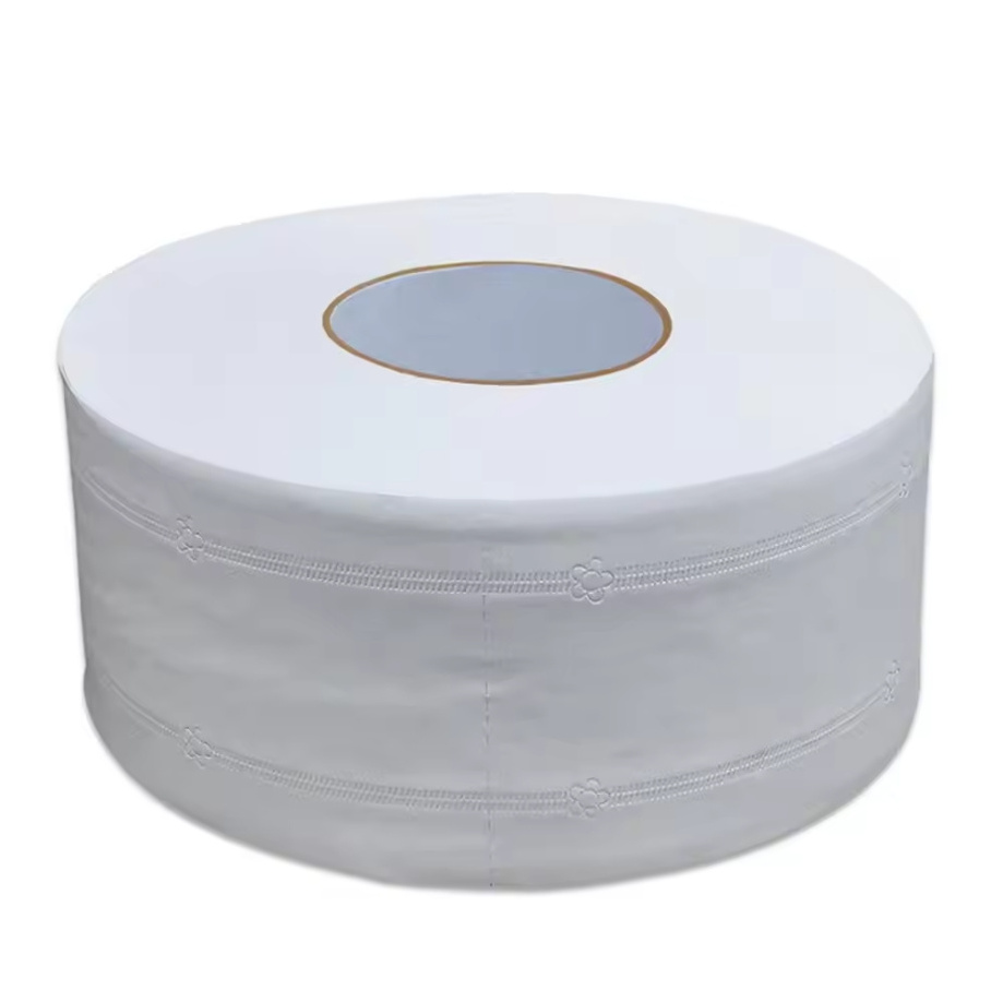 Household commercial toilet paper made in china small roll patterned hotel toilet roll paper customised logo tissue paper