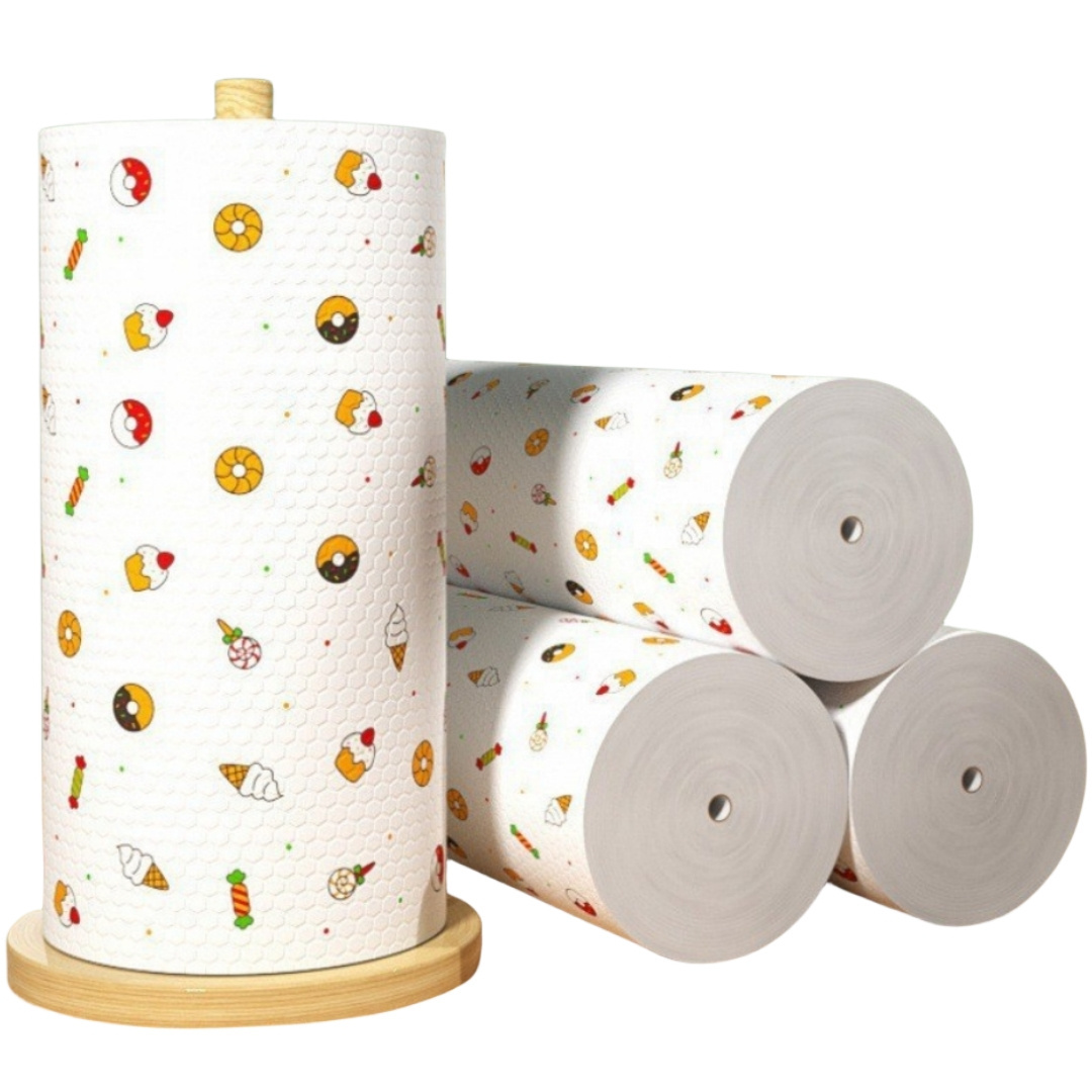 customized packaging and logo printing biodegradable kitchen towel and toilet paper rolls thick one roll toilet paper