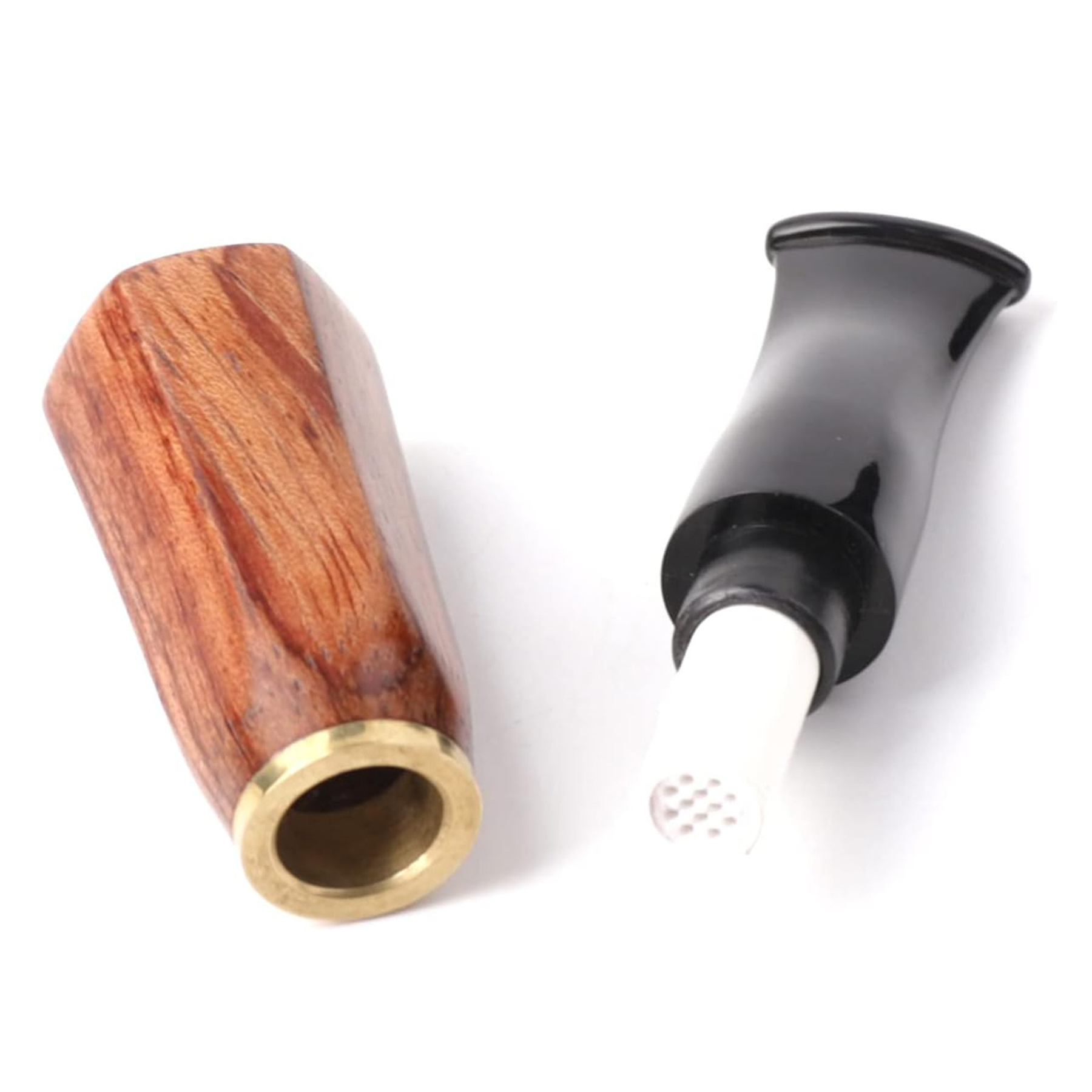 Rhombic Wooden Cigar Tip Holder 9mm Filter Short Cigar Mouthpiece (BE-30)